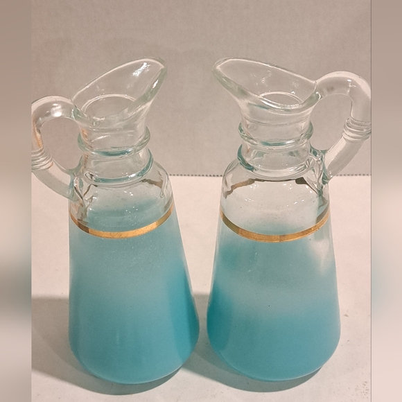 Vintage set of Anchor Hocking Blendo oil and vinegar dispensers. - Picture 6 of 15